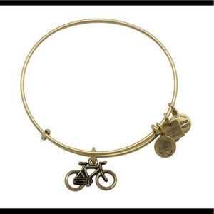 Gold Alex and Ani Bike Bracelet